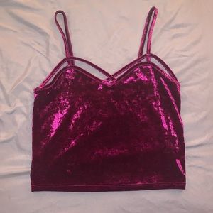 Velvet crop top